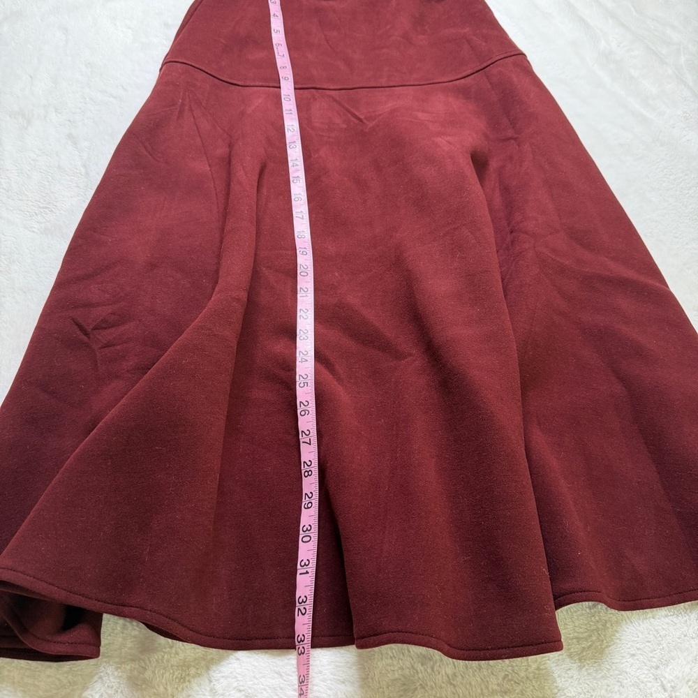 OGL FuzzLuxe Flared Maxi Skirt Ruby Red Size S - Picture 4 of 5